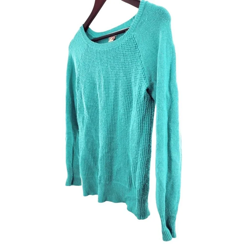 J. Crew XS Sweater Pullover Marino Wool Waffle Knit Shirt Long-sleeve Ribbed